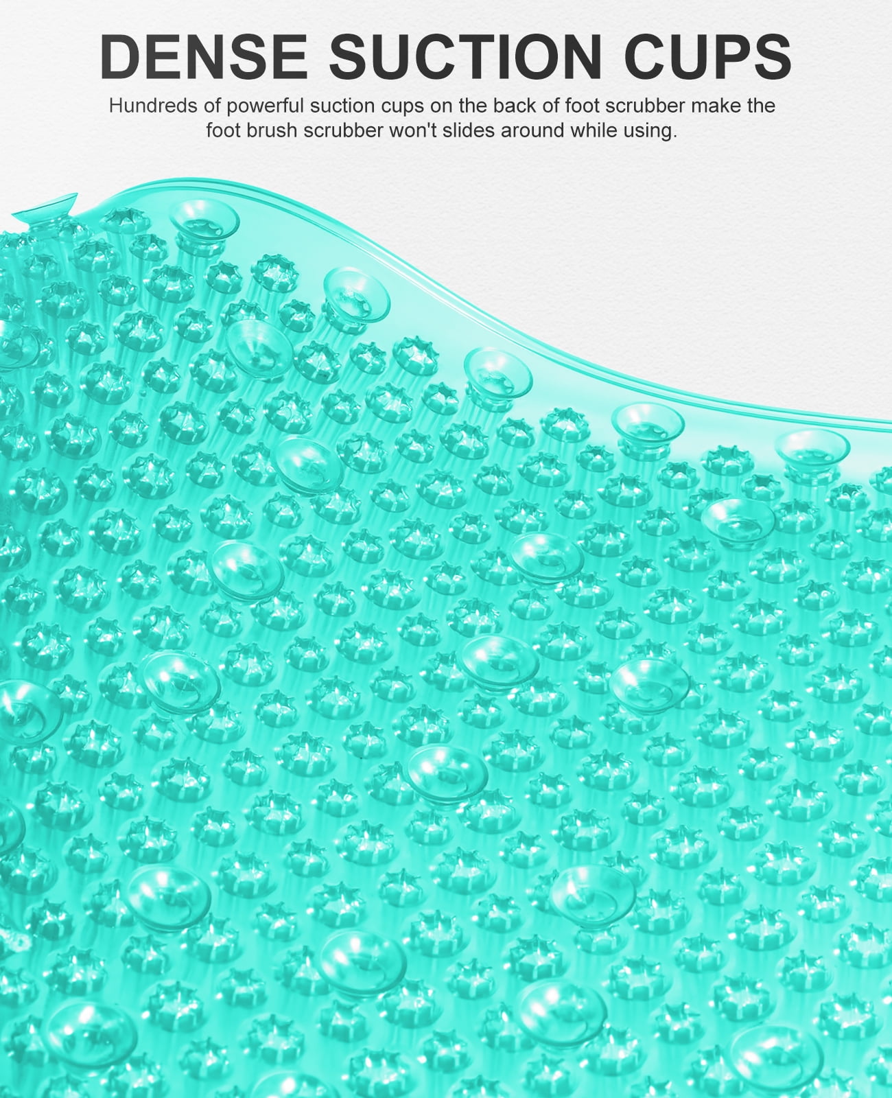 OTHWAY Non Slip Grassy Bathtub Mat :25.6x13.4 inches Spa Foot Massage Bathroom Rug,Quick Drain Shower Floor Mat for Elderly Pregnancy & Families(Clear Green)