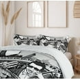 thumbnail image 6 of Ambesonne Retro Duvet Cover Set, Jazz Band in New York, 2-Calking, Black White, 6 of 7