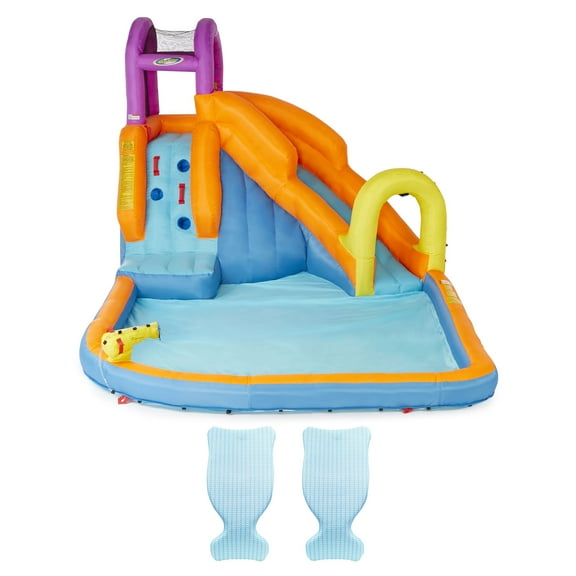 Magic Time International Tornado Water Park & COMFY FLOATS Float, Blue 2 Pk