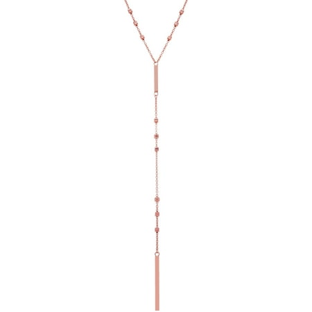Lesa Michele Sterling Silver Station Bead and Bar Necklace