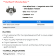 thumbnail image 2 of Front Wheel Hub - Compatible with 1998 - 2002 Subaru Forester - Dorman, 2 of 2