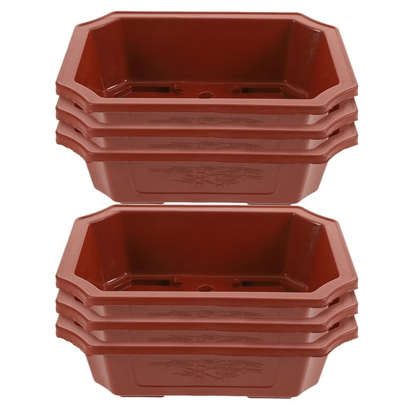 6pcs Balcony Plant Container Balcony Planter Decorative Small Flower Pots Thickened Flower Planter