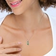 thumbnail image 3 of ANGARA Natural Dangling Emerald and Diamond Triple Heart Pendant in 14K Yellow Gold for Women (Size-5mm) | May Birthstone, Birthday, Anniversary, Jewelry Gift for Women | Natural Emerald Necklace, 3 of 8