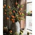 thumbnail image 5 of Artificial Fruit Yellow Orange Pomegranate Fruit Stem 36" Tall, 5 of 6