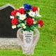 thumbnail image 4 of Kearding Hermoso jarrón conmemorativo para jardines, patios y ocasiones especiales, adecuado para cementerios. Coleccionables y objetos de recuerdo Misc., 4 of 6