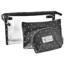 Waterproof Cosmetic Makeup Bag Set, Holiday Special -Black 3-Piece
