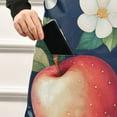 thumbnail image 5 of Yayeee Chief Kitchen Apron with Pockets for Cooking Water Resistant Unisex Adjustable Neck Strap, Blue Apple Pattern, 5 of 7