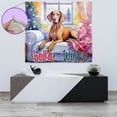 thumbnail image 4 of Watercolor Hello Winter Vizsla Chill Christmas Welcome Tapestry Vizslas Dog Lover Gifts Idea Wall Hanging Backdrop Home Decor - 00016, 4 of 5