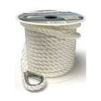 Gen3 Marine 3-Strand Twisted Nylon Anchor Line - White - 3/8" x 50'
