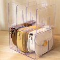 thumbnail image 2 of Purse Organizer for Closet, Plastic Storage Shelf, Stackable Purse Organizer, Clear Shelf Dividers, 2 of 4
