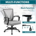 thumbnail image 4 of Lacoo Mid-back Mesh Office Chair Desk Chair Computer Task Chair with Lumbar Support and Armrest, Gray, 4 of 8