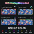 thumbnail image 5 of Orange and Blue Tie Dye Wireless Charging RGB Gaming Mouse Pad Large Keyboard Mat Rubber Base 13 Light Modes, 5 of 6