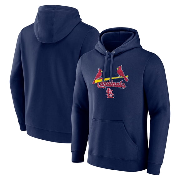 Men's Navy St. Louis Cardinals Team Lockup Pullover Hoodie