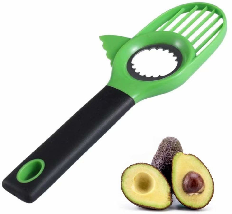3-in-1 Avocado Slicer Peeler Cutter with Silicone Grip Handle Kitchen Tool 