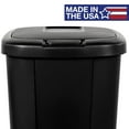 thumbnail image 3 of DreamyTrendy 13 Gallon Kitchen Trash Can with Lid, Heavy-Duty Plastic Garbage Bin, Odor-Proof & Leak-Proof Design for Home, Office, or Bathroom Black, 3 of 9