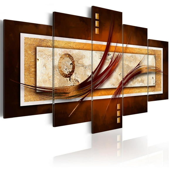 Tiptophomedecor Abstract Canvas Wall Art - Iridescent Brown - Stretched & Framed Ready To Hang Art