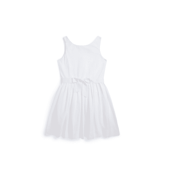 Polo Ralph Lauren Big Girls Ottoman-Ribbed Cotton Dress - White