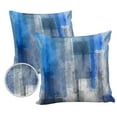 thumbnail image 2 of Outdoor Throw Pillow Cover Blue Grey White Gradient Blocks Waterproof Cushion Covers 2 Pack Abstract Graffiti Painting Pillow Cases Home Decoration for Patio Garden Couch Sofa, 2 of 7