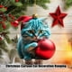 thumbnail image 4 of Figuras de gato de Navidad, decoración bonita y encantadora, árbol de decoración para gato, decoraciones colgantes para coche, 4 of 5