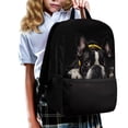 thumbnail image 3 of Uorisanigo Black Pug Kids Backpack for School, Lightweight Casual Daypack Back to School Bag 6-12 Year Old Universal Preschool Elementary Kindergarten Bookbag, 3 of 6