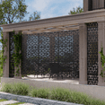 thumbnail image 3 of MAYEERTY 72"x47"x16" Outdoor Privacy Screen with Stand Metal Balcony Decorative Screen,Black, 3 of 10