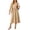 Beige, variant on ClodeEU Women's Polka Dot Print Crew Neck Long Sleeve High Waist Midi Dress,Casual Loose Dress Army Green,Women's Plus L