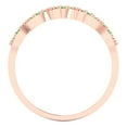 thumbnail image 5 of 0.1 ct Brilliant Round Cut Simulated Green Diamond 18K Rose Gold Stackable Band SZ 3.75, 5 of 6