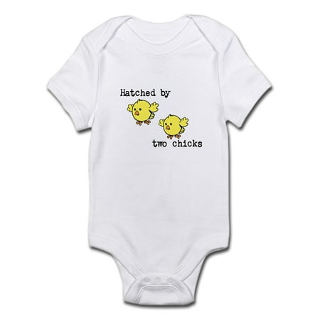 

CafePress - Hatched By Two Chicks Infant Bodysuit - Baby Light Bodysuit