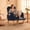 Blue, variant on Peispie Teddy Fleece Rocking Chair with Retractable Footrest, Upholstered High Back Nursery Glider Rocker with Side Pocket, Solid Wood Lounge Accent Chair for Living Room & Bedroom, Brown