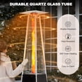thumbnail image 5 of Nuu Garden Pyramid Patio Heater with Wheels, 48,000 BTU Outdoor Heaters for Outside Use, Quartz Glass Tube Propane Heater, Black, 5 of 11