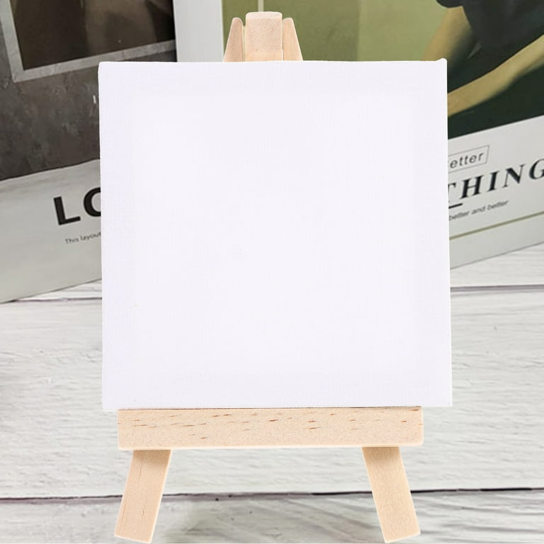 Canvas Canvases Mini Painting Small Paint Watercolor Art Easel White Party Panels Tiny Bulk, Size: 22x13x8CM