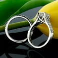 thumbnail image 3 of Lakshya Jewel LLC Princess Cut Cubic Zirconia Unisez Engagement Ring 14k White Gold Plated, 3 of 3
