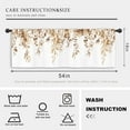 thumbnail image 3 of Eucalyptus Leaves Kitchen Curtain Valance 54W x 18H Rod Pocket Orange Brown Botanical Farmhouse Rustic Autumn Fall Window Treatment for Living Room Bedroom Bathroom, 3 of 6
