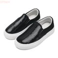 thumbnail image 2 of LYHaoo Toddler Girls Slip-On Sneakers Low Top Casual Shoes Lightweight Walking Shoes For Kids Everyday Play,Black,Sizes 8.5(6.02") Toddler, 2 of 4