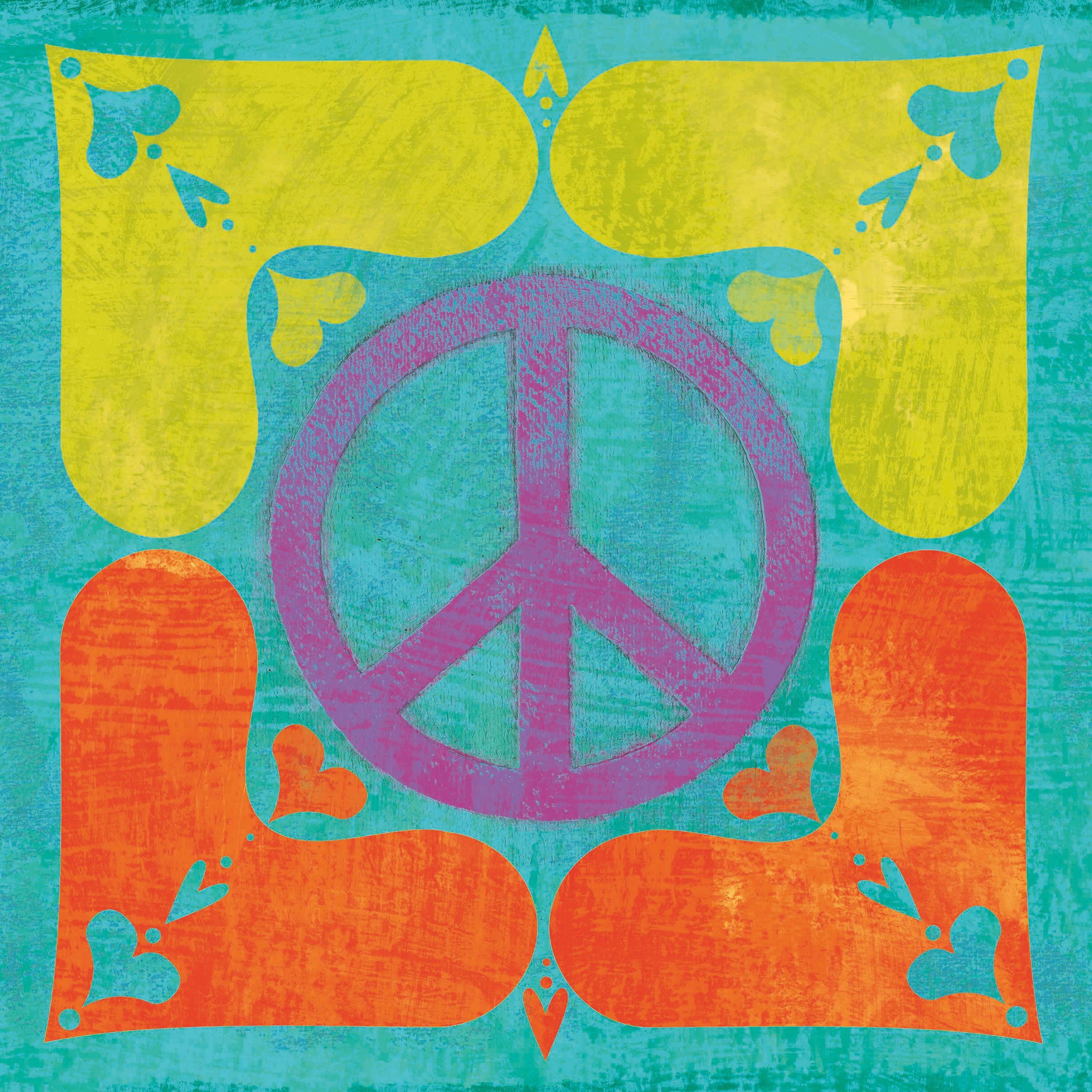 Marmont Hill "A Peace Sign Quilt I" Painting Print on Canvas
