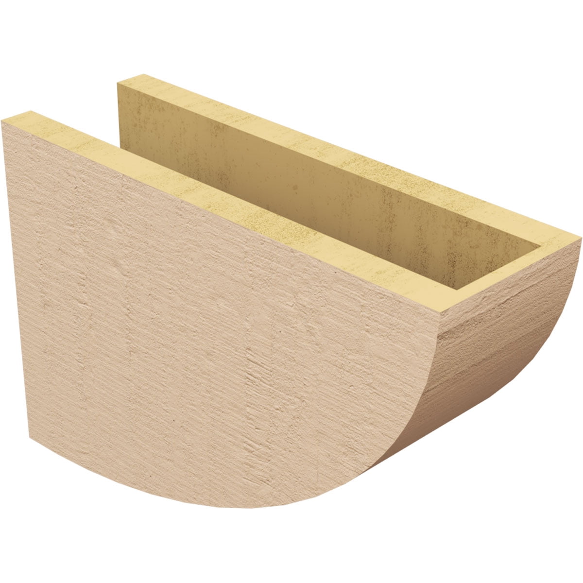 5"W x 15"D x 10"H Classic Durham Rough Cedar Woodgrain TimberThane Corbel, Primed Tan