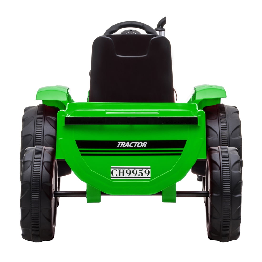 Ride on Tractor, Battery-Powered Toy Tractor with Trailer, 3-Gear-Shift Ground Loader Ride On with LED Lights and USB&Bluetooth, Green Ride on Tractor, Battery-Powered Toy Tractor with Trailer, 3-Gear-Shift Ground Loader Ride On with LED Lights and USB&Bluetooth, Green