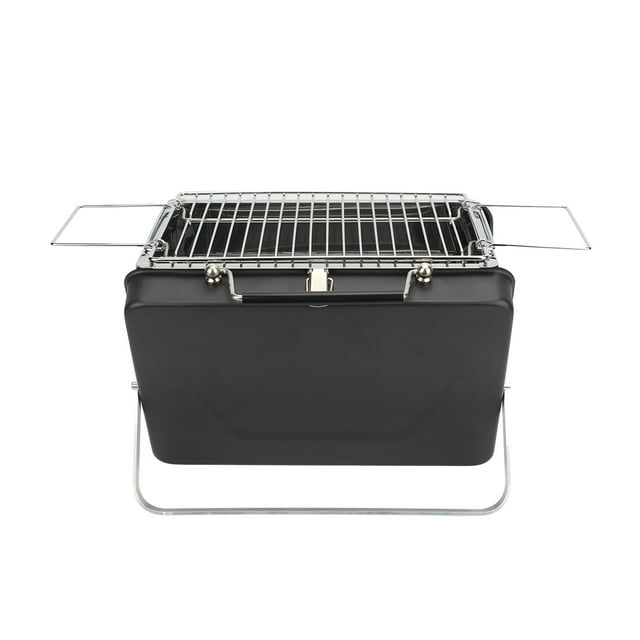 Parrilla De Carbón Portátil Para Barbacoa, Parrilla De Carbón Portátil De Acero Inoxidable Antiadherente 410 Para Comida Campestre En El Patio Trasero