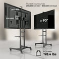 thumbnail image 5 of ONKRON Mobile TV Stand for 50"-90" Screens up to 198 lbs Adjustable Rolling TV Stand Max VESA 800x600, 5 of 8