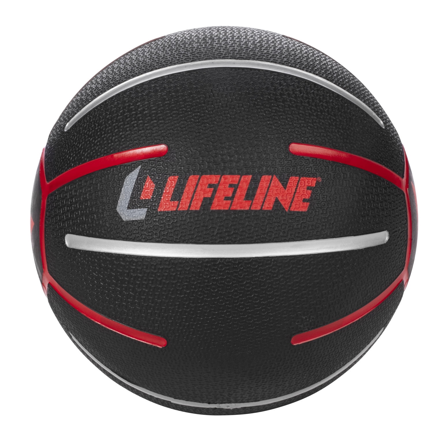 Lifeline Fitness Exercise Training Medicine Ball - 2 lb. - Black/Red