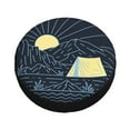 thumbnail image 4 of LNWH Retro Sunset Camping Adventure Pattern Waterproof Spare Tire Cover, Universal Spare Tire Wheel Covers 17 inch, 4 of 8
