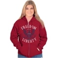 thumbnail image 3 of American Freedom Liberty 1776 Patriot Zip Up Hoodie Men's Women's Brisco Brands S, 3 of 6
