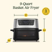 Cuisinart 9-Quart Air Fryer Oven, 6 Cooking Functions, 450°F Max Temperature, Large Basket