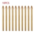 thumbnail image 2 of 10Pcs 6Mm Titanium Ceramic Tile Glass Drill Bit Tungsten Carbide Spear Head, 2 of 8
