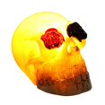 thumbnail image 4 of Estatua De Calavera Con Resina Ligera Calavera De Simulación Esqueleto Vívido Calavera Diversión Calavera De Halloween Flor Decoración De Halloween Para Halloween matsuzay HA015733-00, 4 of 7