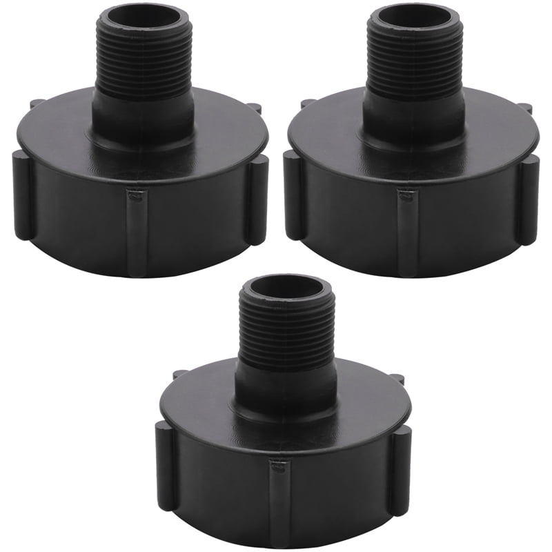 3Pcs 1000L Ibc Water Tank Garden Hose Adapter Fitting 60mm Adaptor 0.75