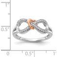 thumbnail image 4 of 14K Two-Tone Diamond Infinity With Heart Ring (Size 7) Made In India rm5729-010-wra, 4 of 5