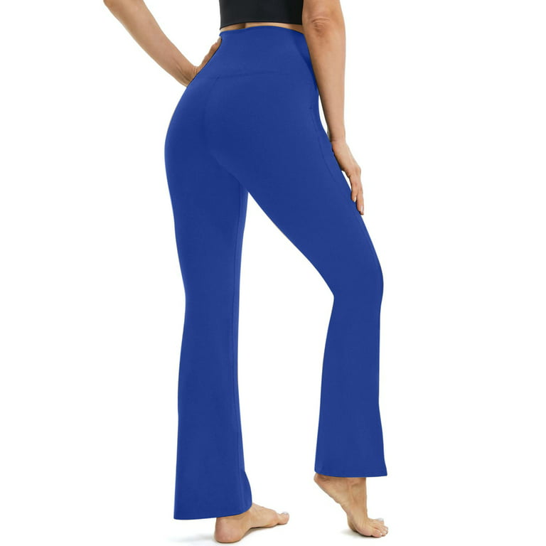 Mrat Flare Yoga Pants for Women Full Length Yoga Pants Ladies Leggings High  Waisted Yoga Trousers Workout Exercise Capris For Casual Summer Pants  Female Pants Dressy Casual Blue M 