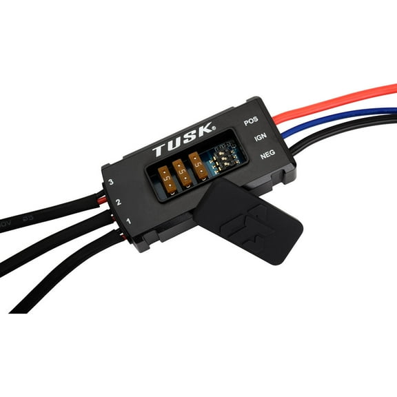 Tusk 3-Way Compact 12V Accessory Power Harness for motorcycles and ATVs.