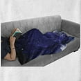 thumbnail image 6 of Space Soft Flannel Fleece Throw Blanket, Dreamy Night Stars Clouds Comets Ethereal Evening Surreal Calm Scene Picture, Cozy Plush for Indoor and Outdoor Use, 60" x 80", Purple White, by Ambesonne, 6 of 6